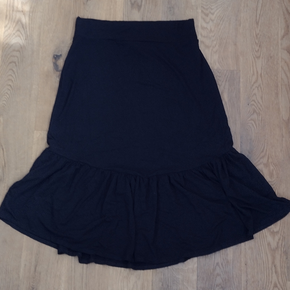 Agnes & Dora Black Midi Skirt